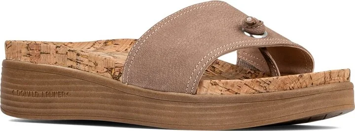 Donald Pliner Farrahspan Leather Wedge Sandal