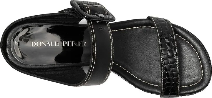 Donald Pliner Gizelle Women's Sandals Black : 11 M, Leather - Image 2