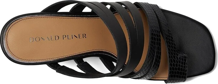 Donald Pliner Havanna Women's Wedge Shoes Black : 5.5 M, Leather - Image 2