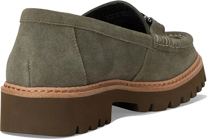 Donald Pliner Helio Women's Flat Shoes Military Green : 5 M, Suede - Image 4