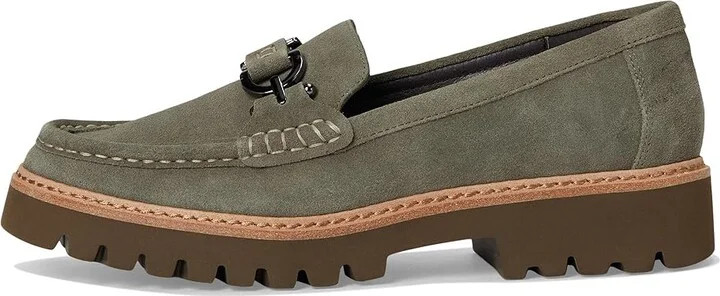 Donald Pliner Helio Women's Flat Shoes Military Green : 5 M, Suede - Image 6