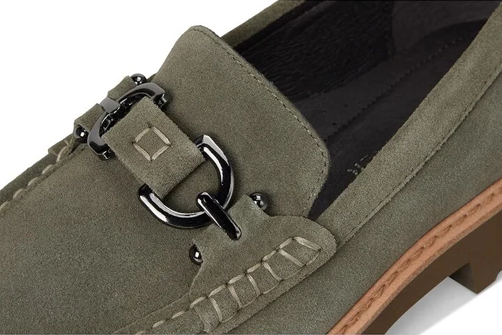 Donald Pliner Helio Women's Flat Shoes Military Green : 5 M, Suede - Image 7