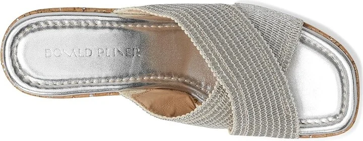 Donald Pliner Jocelyn Women's Sandals Silver : 8.5 M, Leather/Rubber - Image 2