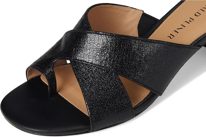 Donald Pliner Keena Women's Wedge Shoes Black : 5.5 M, Leather/Suede - Image 7