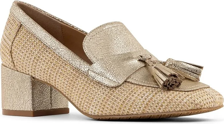 Beige/Gold Metallic