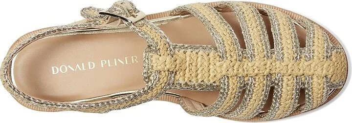 Donald Pliner Layna Women's Sandals Platino/Natural : 8 M, Rubber - Image 2