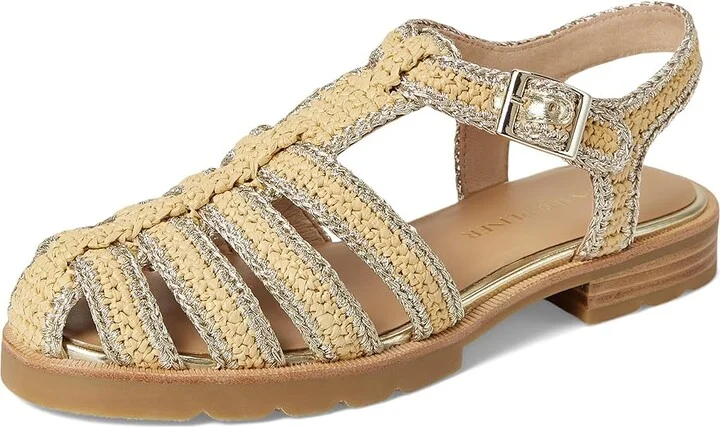 Donald Pliner Layna Women's Sandals Platino/Natural : 8 M, Rubber - Image 5