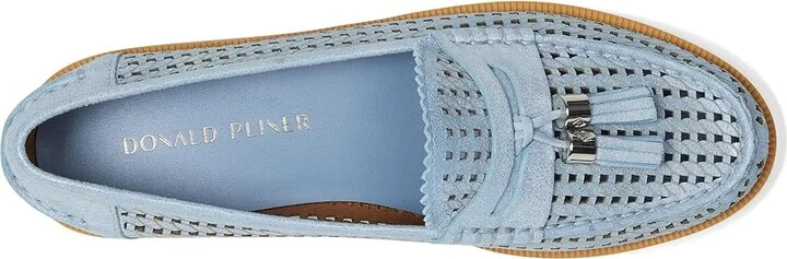 Donald Pliner Lenny Women's Flat Shoes Denim : 9.5 M, Leather - Image 2
