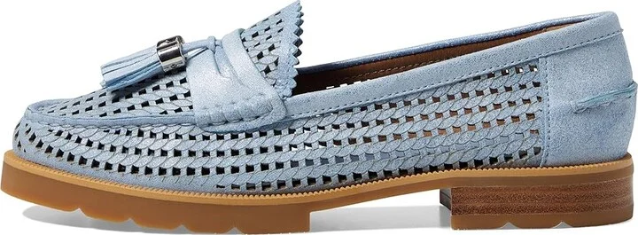 Donald Pliner Lenny Women's Flat Shoes Denim : 9.5 M, Leather - Image 6