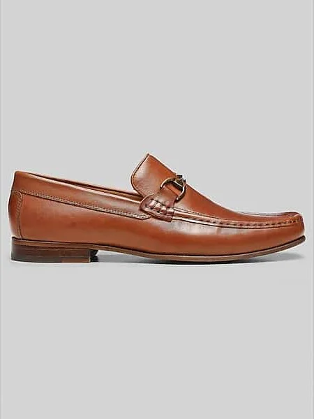 Donald Pliner Men's Bit Toe Leather Loafers Whiskey