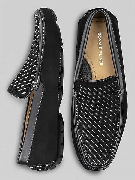 Donald Pliner Men's Damiano Moc Toe Loafers Black