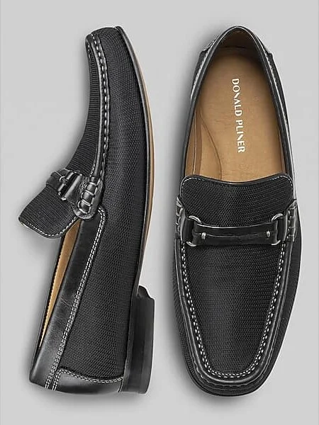 Donald Pliner Men's Donnie Moc Toe Bit Loafers Black