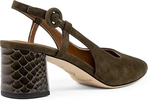 Donald Pliner Song High Women's Heels Military Green : 8 M, Suede - Image 4