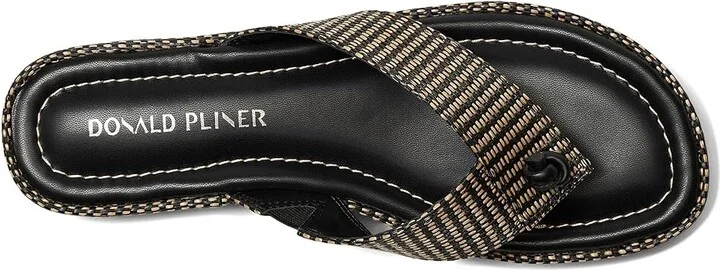 Donald Pliner Sylver Women's Sandals Black : 6.5 M, Synthetic - Image 2