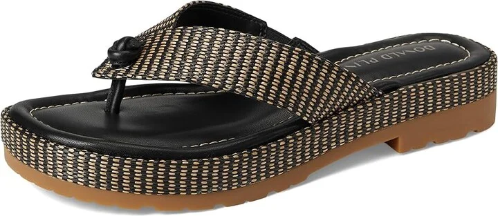Donald Pliner Sylver Women's Sandals Black : 6.5 M, Synthetic - Image 5