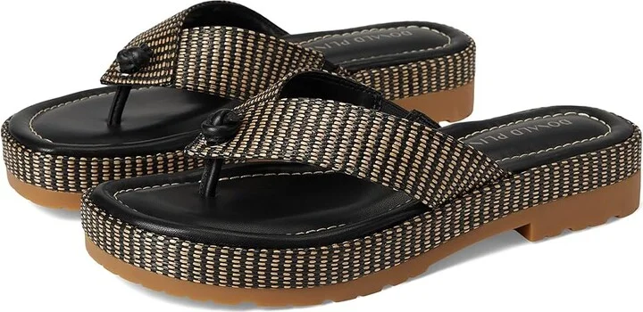 Donald Pliner Sylver Women's Sandals Black : 6.5 M, Synthetic