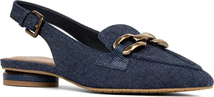 Donald Pliner Williamsdn Denim Chain Sling Loafer