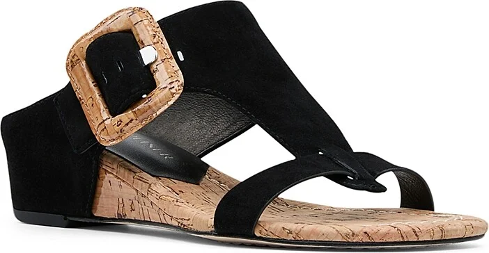 Donald Pliner Women's Slip On Buckled Wedge Sandals