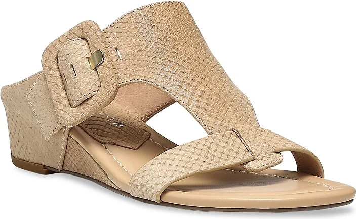 Donald Pliner Women's Slip On Buckled Wedge Sandals