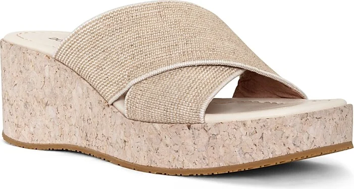 Donald Pliner Women's Slip On Crisscross Wedge Sandals