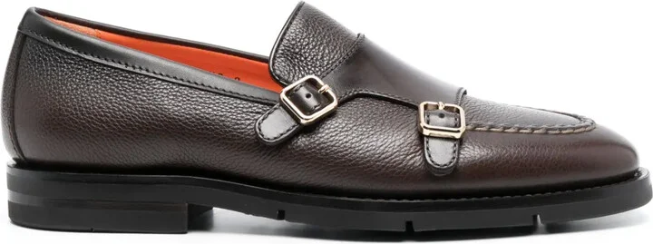 Dong leather monk shoes