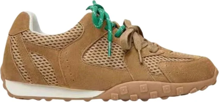 CAMEL FAUX SUEDE MESH