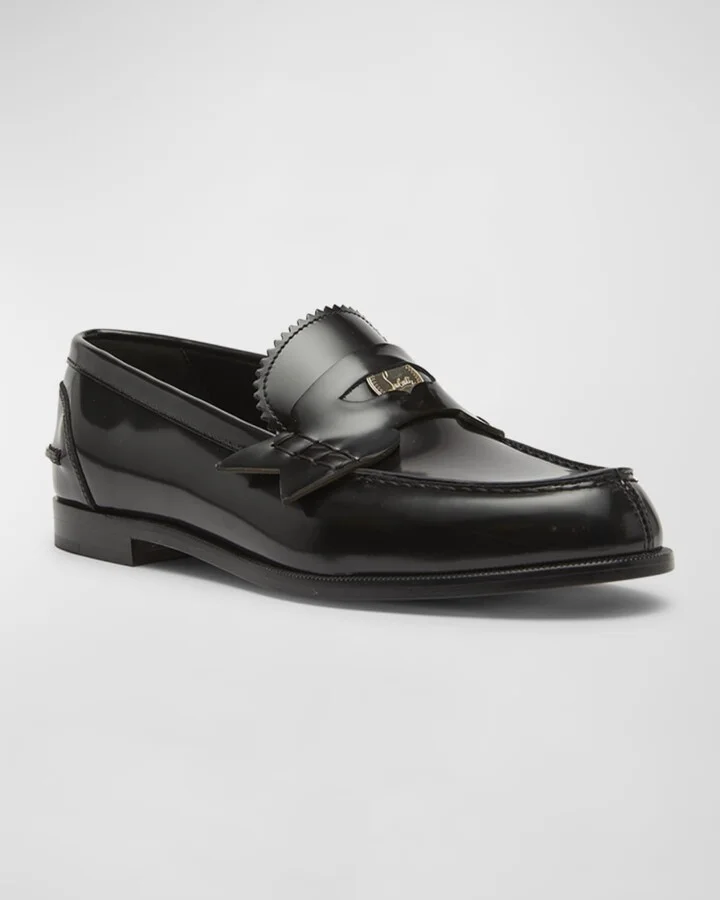 Donna Calfskin Red Sole Penny Loafers - Image 2