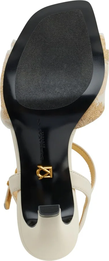 Donna Karan New York Women's Becklyn Ankle Strap Sandals - Ivory, Gold - Image 5
