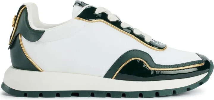 Donna Karan New York Women's Binx Lace Up Sneakers - White/Green - Image 2