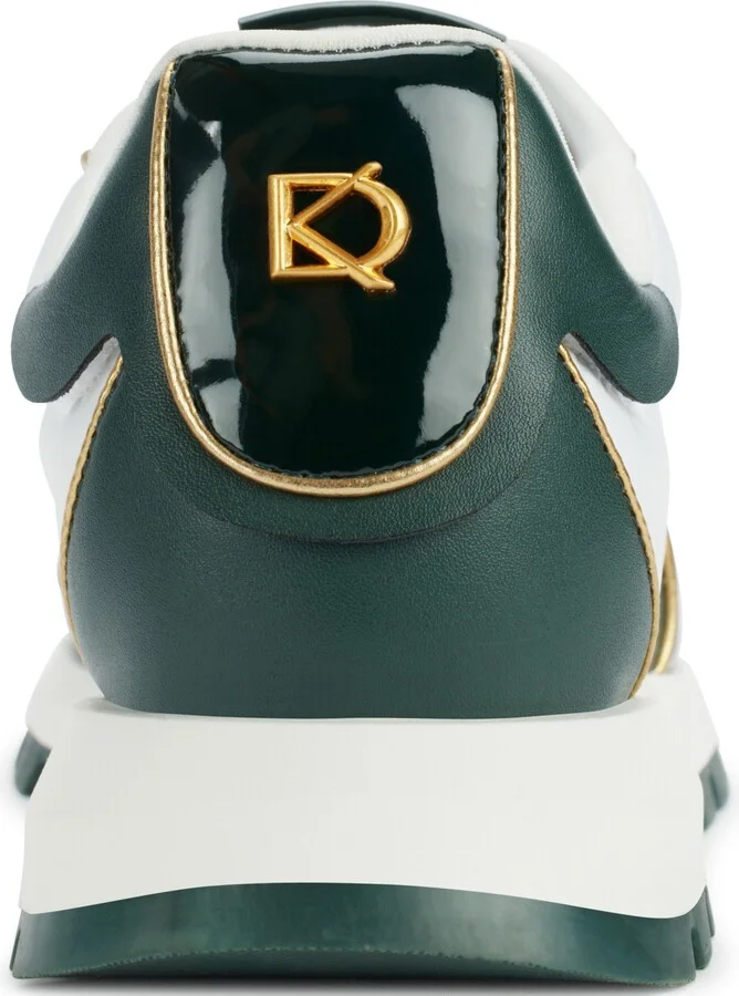 Donna Karan New York Women's Binx Lace Up Sneakers - White/Green - Image 3