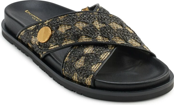 Donna Karan New York Women's Harisa X- Band Slip-On Flat Sandals
