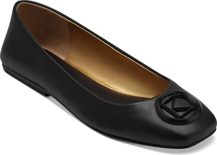 Donna Karan New York Women's Kylee Logo Leather Ballet Flats
