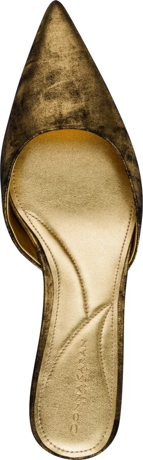 Donna Karan New York Women's Peccola Kitten Mule Pumps - Black, Gold - Image 4