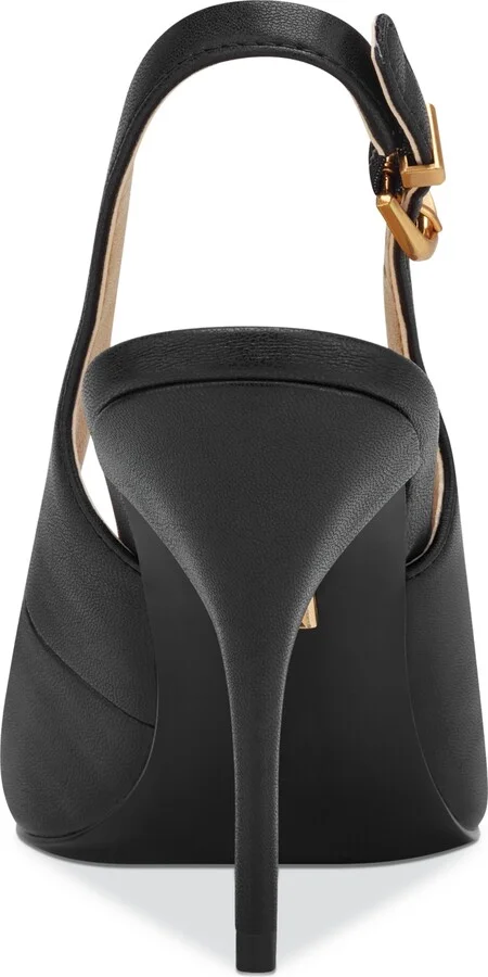 Donna Karan New York Women's Sadrina Leather Chain Bit Slingback Pumps - Image 3