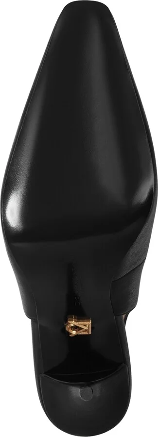 Donna Karan New York Women's Sadrina Leather Chain Bit Slingback Pumps - Image 5