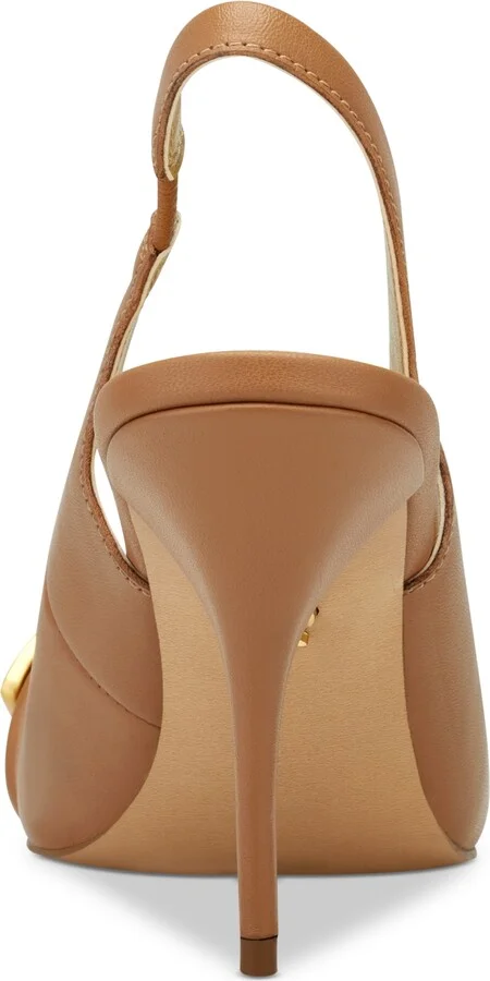 Donna Karan New York Women's Sayer Leather Square Toe Slingback Pumps - Image 3