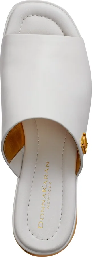 Donna Karan New York Women's Tinley Leather Peep Toe Mules - Image 4