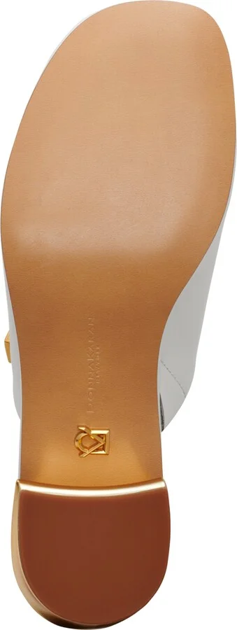 Donna Karan New York Women's Tinley Leather Peep Toe Mules - Image 5