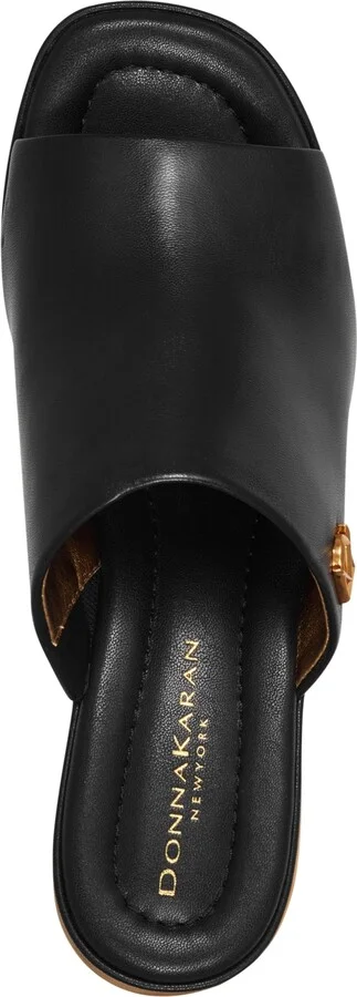 Donna Karan New York Women's Tinley Leather Peep Toe Mules - Image 8