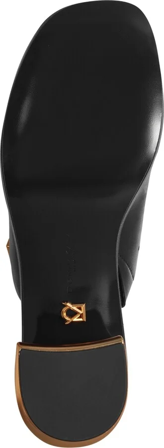 Donna Karan New York Women's Tinley Leather Peep Toe Mules - Image 9