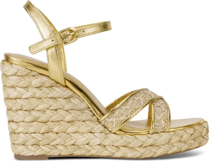 Donna Karan New York Women's Yalinda Ankle Strap Sandals - Tan, Gold - Image 2