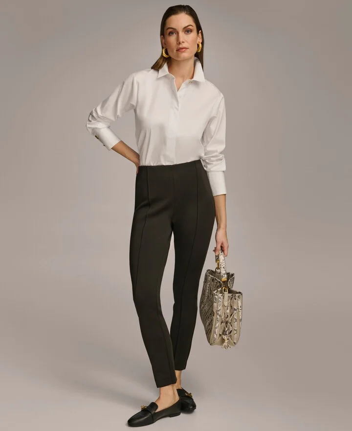 Donna Karan Women's High Rise Skinny Ankle Pants - Image 4