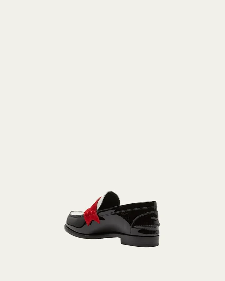 Donna Patent Red Sole Penny Loafers - Image 6