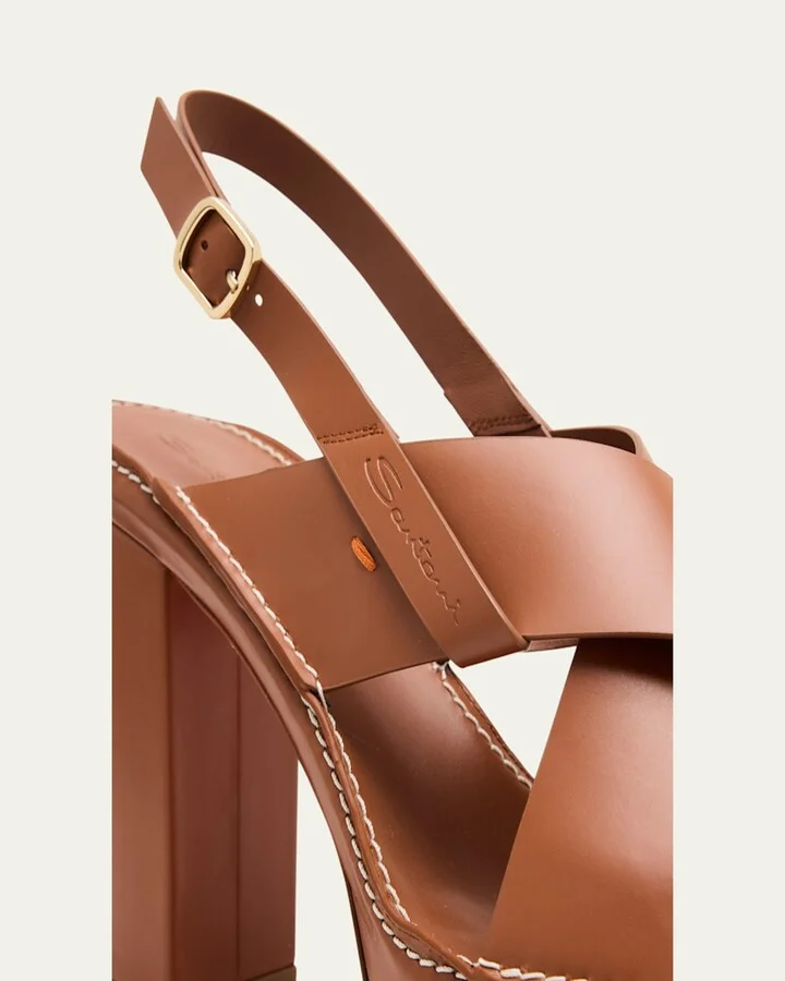 Donna Rose Platform Leather Sandals - Image 3