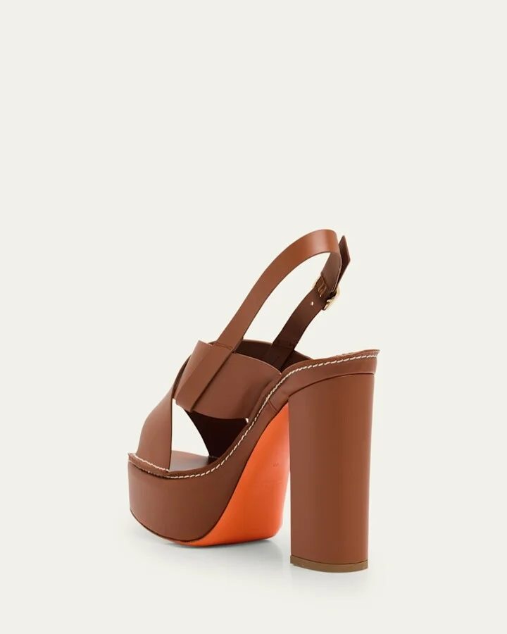 Donna Rose Platform Leather Sandals - Image 5