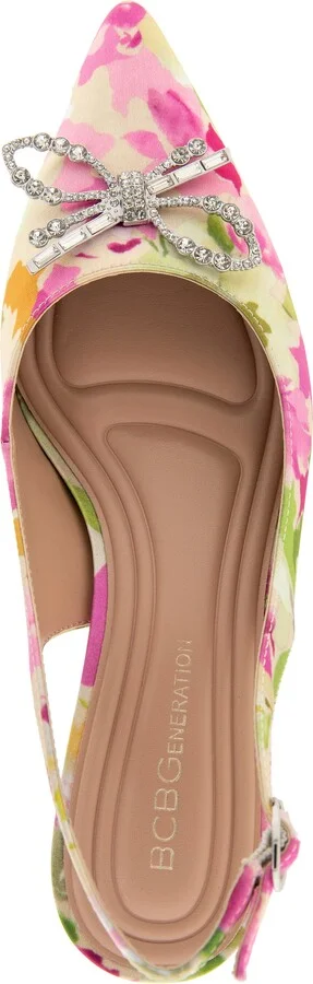 Donna Slingback Pointed Toe Kitten Heel Pump - Image 5