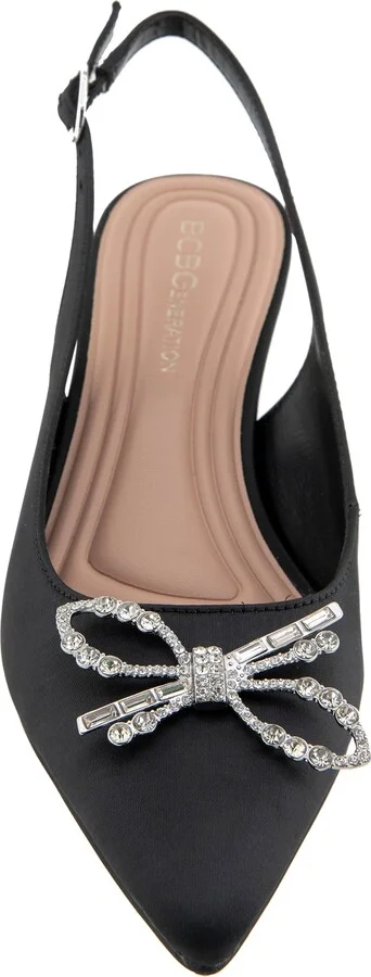 Donna Slingback Pointed Toe Kitten Heel Pump - Image 10