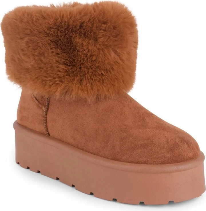 Donut Womens Faux Fur Booties