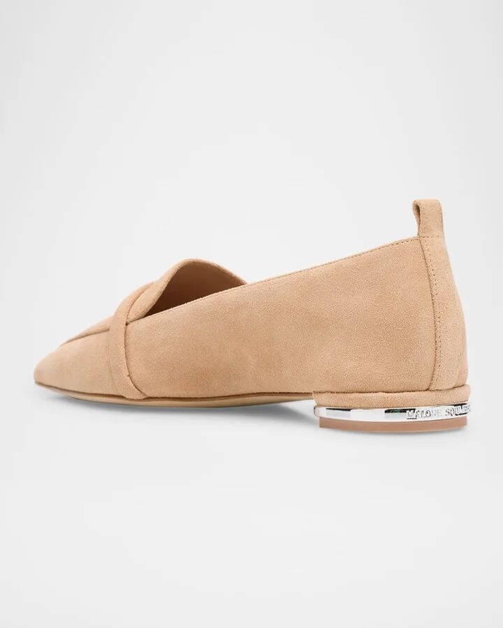 Dora Suede Pointed-Toe Loafers - Image 2