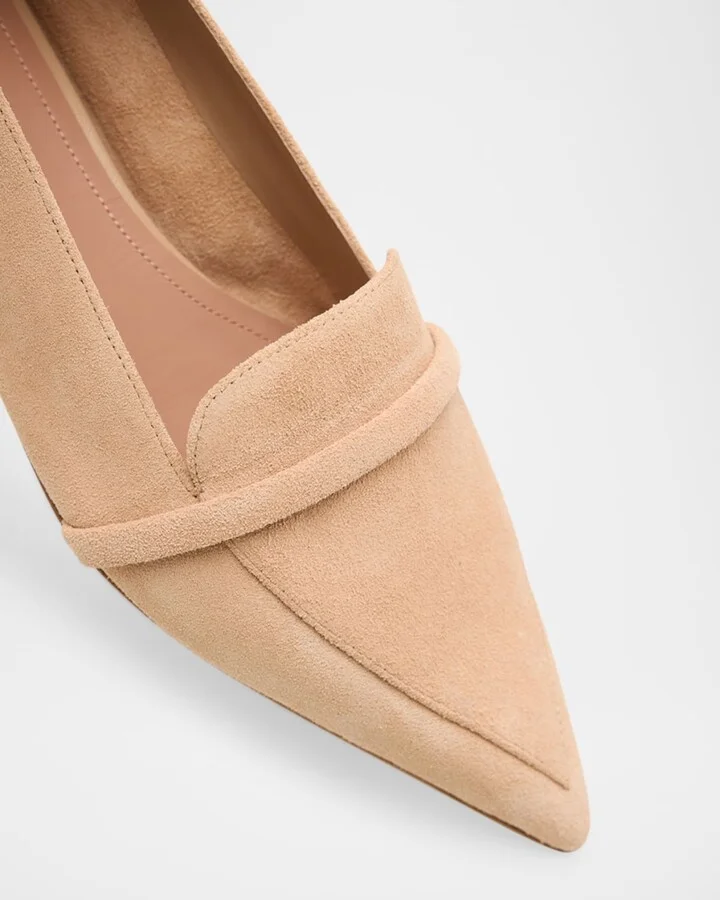 Dora Suede Pointed-Toe Loafers - Image 3